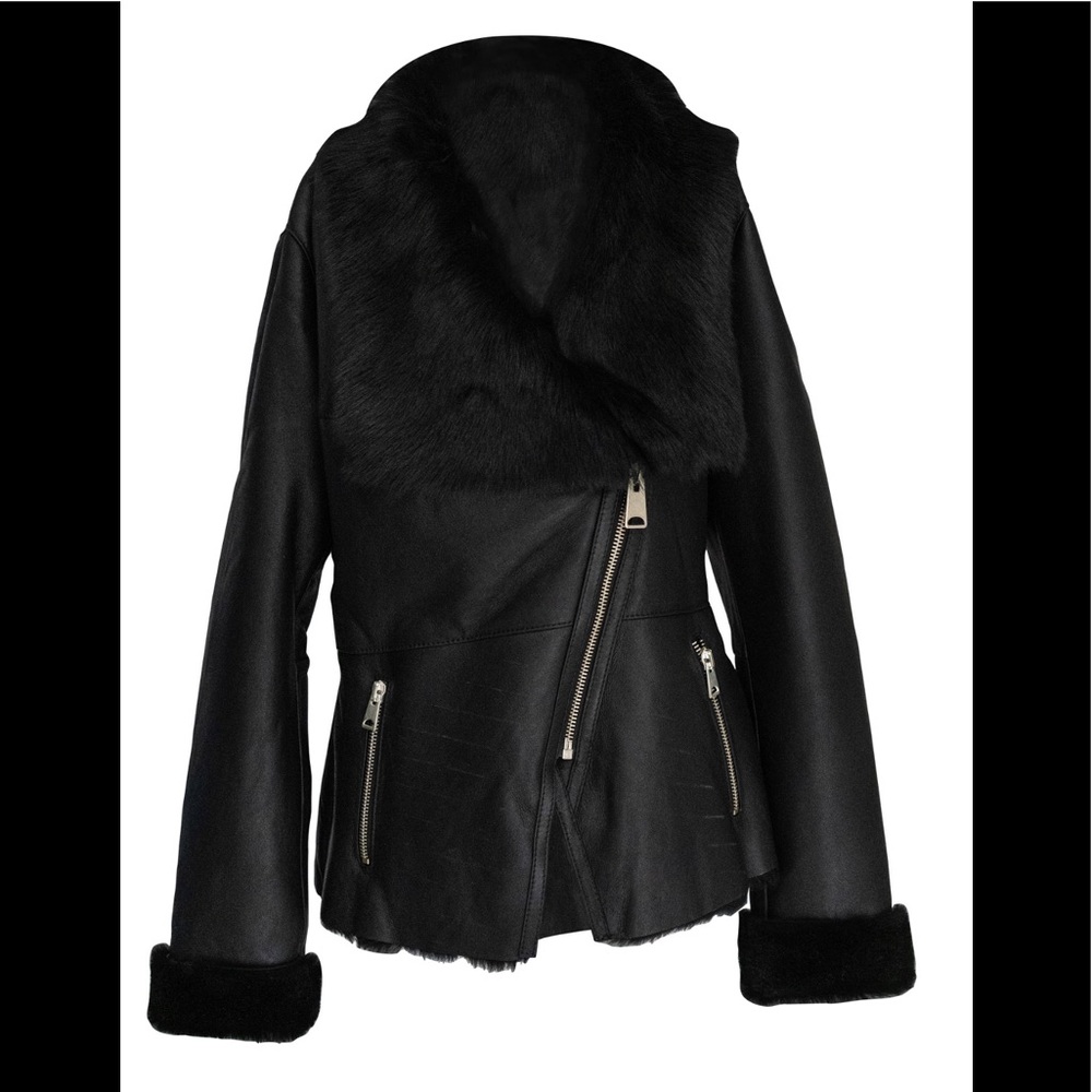 Sheepskin Shearling leather B3 bomber Jacket